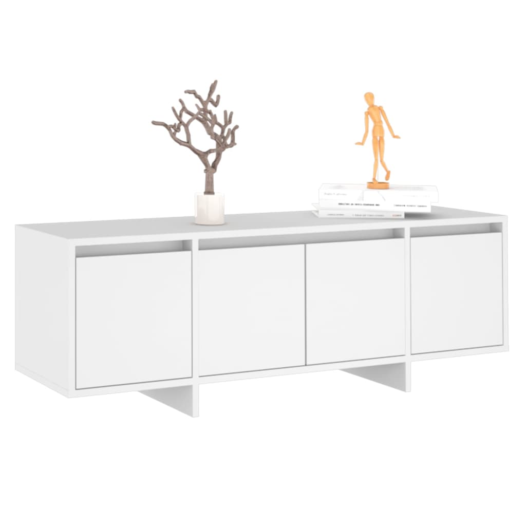 vidaXL Meuble TV blanc 120x30x40,5 cm Bois d'ingénierie