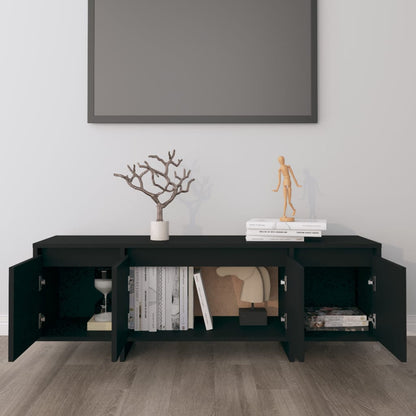 vidaXL Meuble TV Noir 120x30x40,5 cm Bois d'ingénierie
