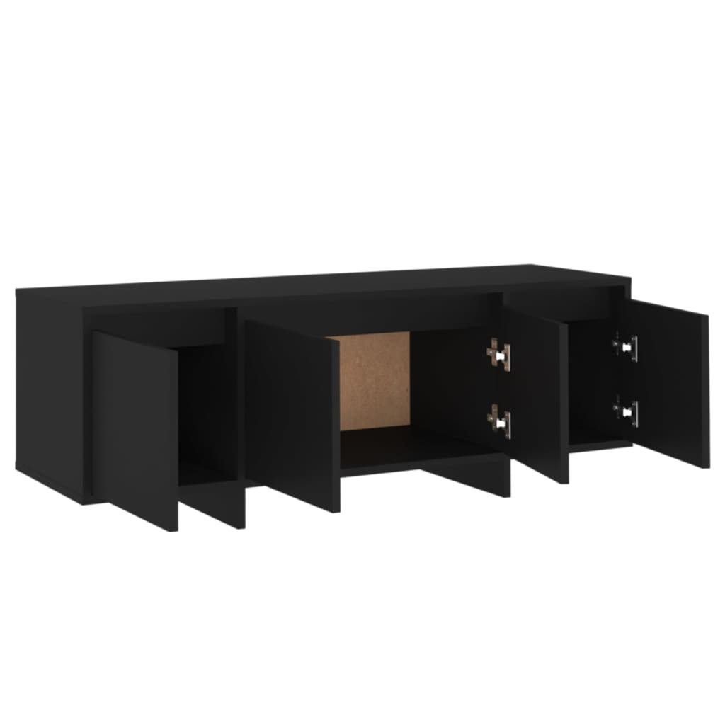 vidaXL Meuble TV Noir 120x30x40,5 cm Bois d'ingénierie