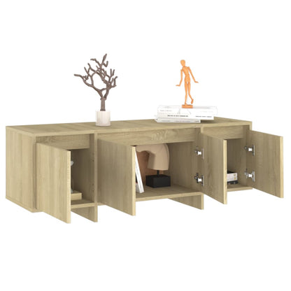 Meuble TV vidaXL chêne Sonoma 120x30x40,5 cm bois d'ingénierie