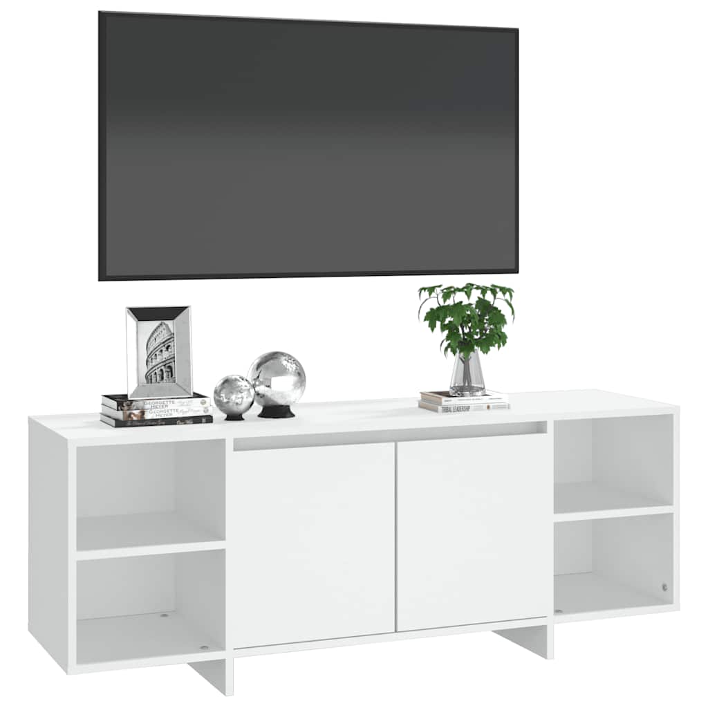vidaXL TV-Schrank Weiß 130x35x50 cm Holzwerkstoff