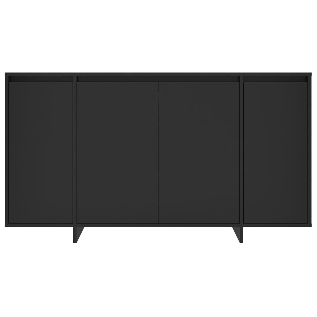 vidaXL Buffet noir 135x41x75 cm Bois d'ingénierie