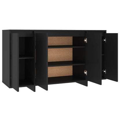vidaXL Buffet noir 135x41x75 cm Bois d'ingénierie