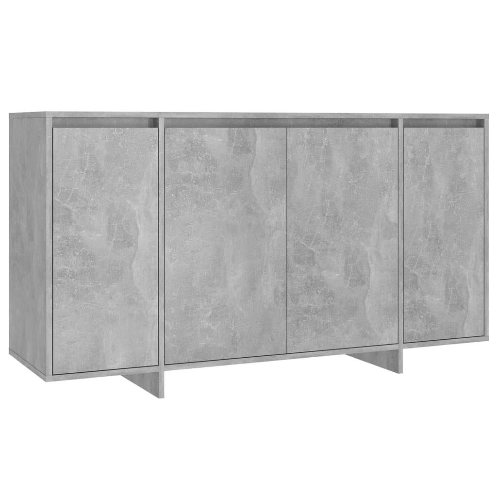 vidaXL Buffet gris béton 135x41x75 cm Aggloméré