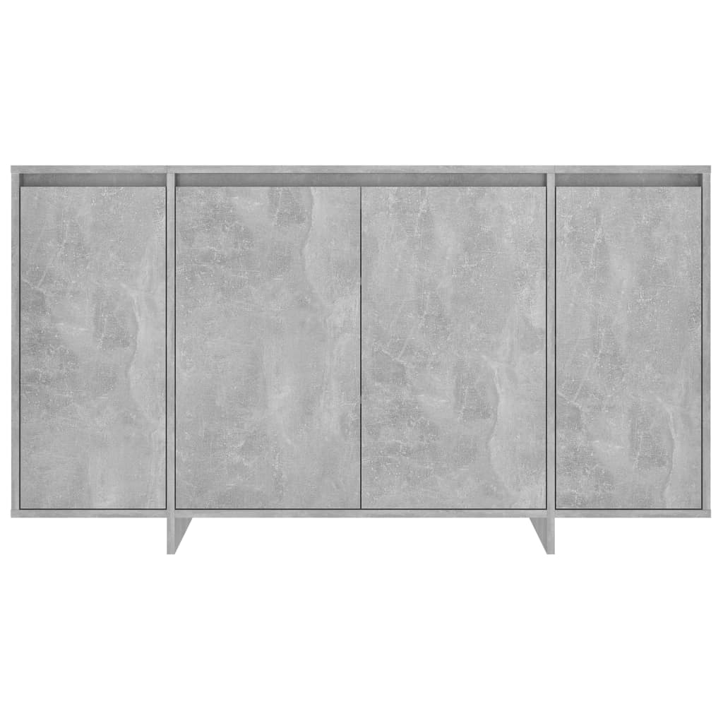 vidaXL Buffet gris béton 135x41x75 cm Aggloméré