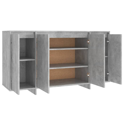 vidaXL Buffet gris béton 135x41x75 cm Aggloméré