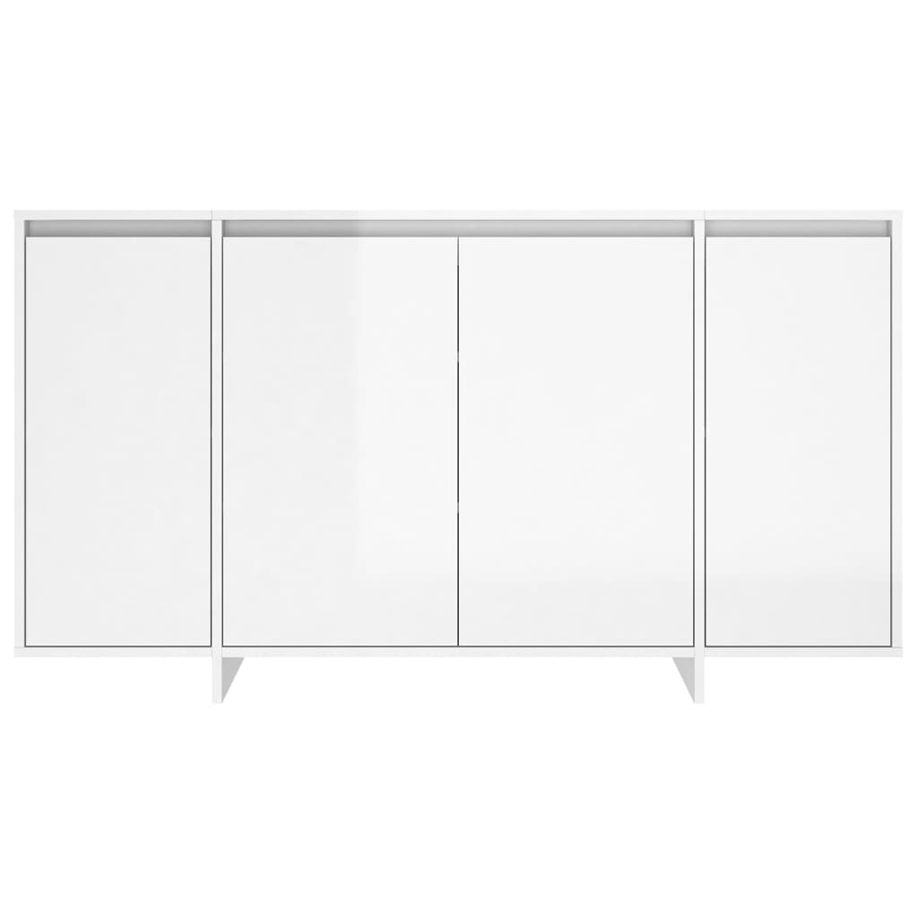 vidaXL Sideboard Hochglanz-Weiß 135x41x75 cm Holzwerkstoff