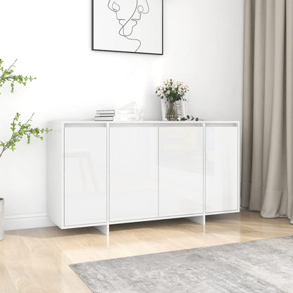 vidaXL Sideboard Hochglanz-Weiß 135x41x75 cm Holzwerkstoff