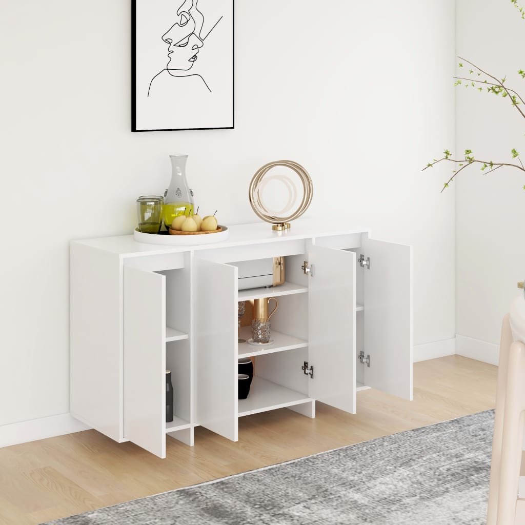 vidaXL Buffet blanc 120x41x75 cm en bois d'ingénierie