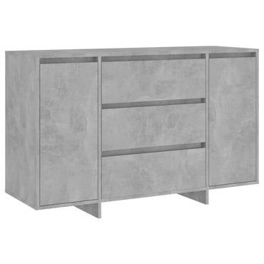 vidaXL Buffet à 3 tiroirs Gris béton 120x41x75 cm Bois d'ingénierie