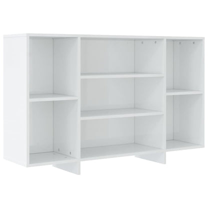 vidaXL Buffet haut brillant blanc 120x30x75 cm Bois d'ingénierie