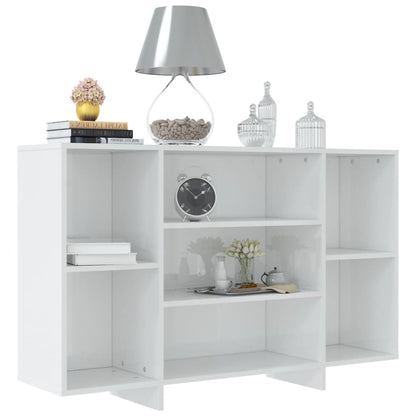 vidaXL Buffet haut brillant blanc 120x30x75 cm Bois d'ingénierie