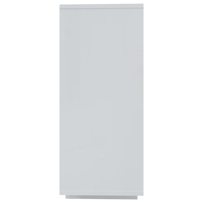 vidaXL Buffet haut brillant blanc 120x30x75 cm Bois d'ingénierie