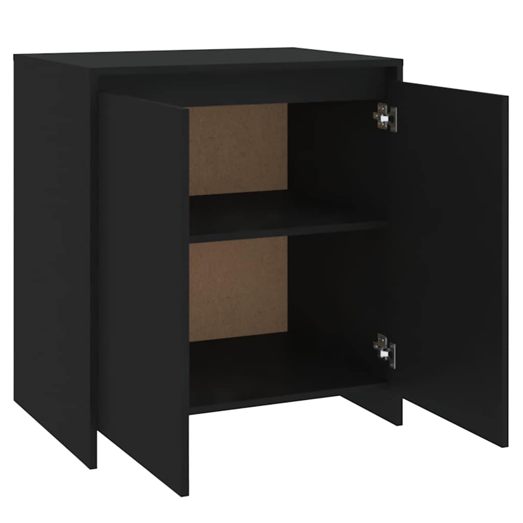vidaXL Buffet Noir 70x41x75 cm Bois d'ingénierie