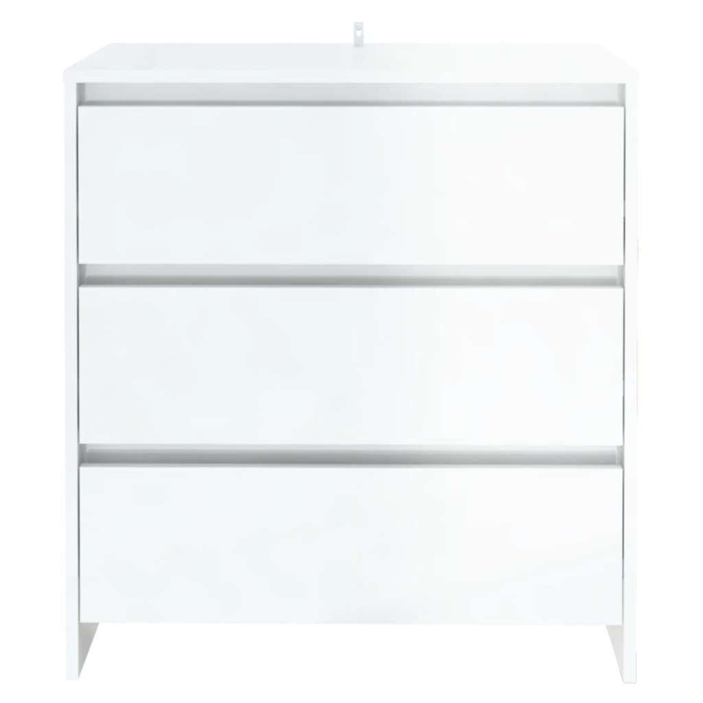 vidaXL Buffet blanc brillant 70x41x75 cm Bois d'ingénierie