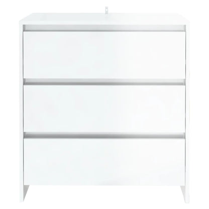 vidaXL Buffet blanc brillant 70x41x75 cm Bois d'ingénierie