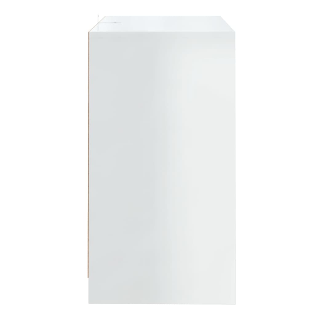 vidaXL Buffet blanc brillant 70x41x75 cm Bois d'ingénierie