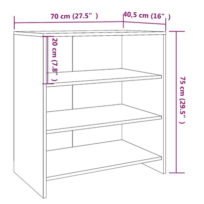 vidaXL Buffet blanc 70x40,5x75 cm Aggloméré