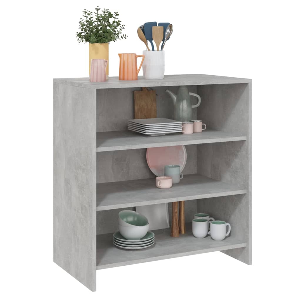 vidaXL Buffet gris béton 70x40,5x75 cm en bois d'ingénierie