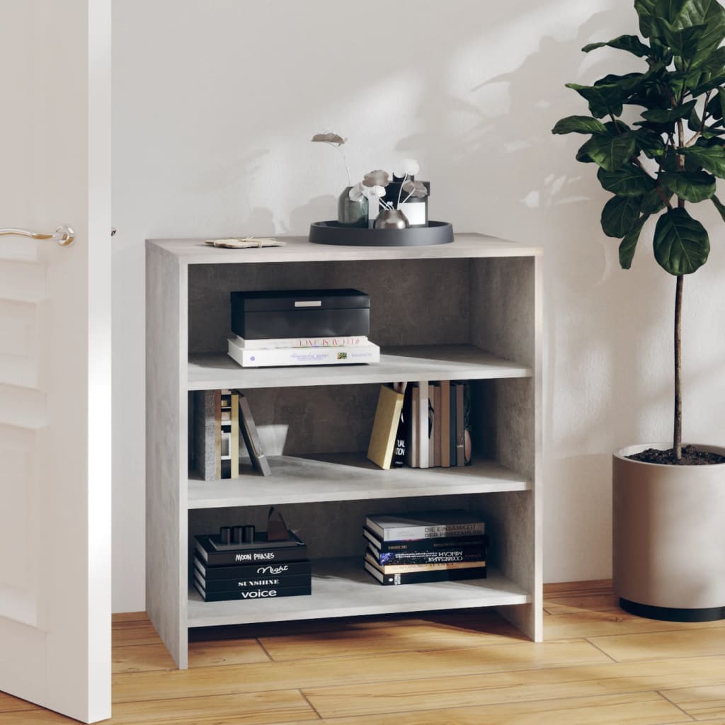 vidaXL Buffet gris béton 70x40,5x75 cm en bois d'ingénierie