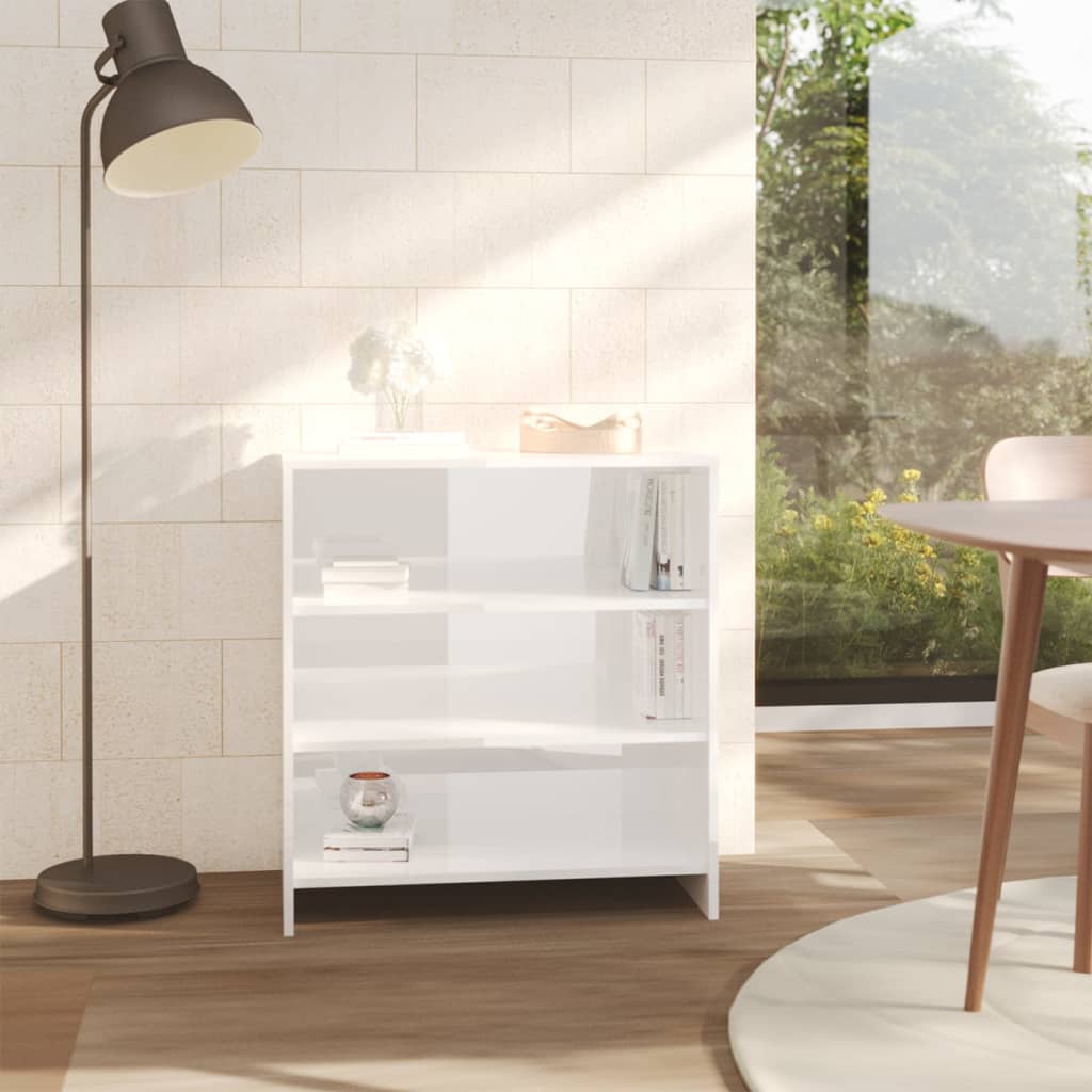 vidaXL Sideboard Hochglanz-Weiß 70x40,5x75 cm Holzwerkstoff