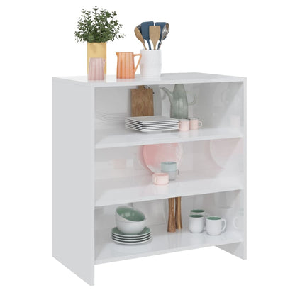 vidaXL Sideboard Hochglanz-Weiß 70x40,5x75 cm Holzwerkstoff