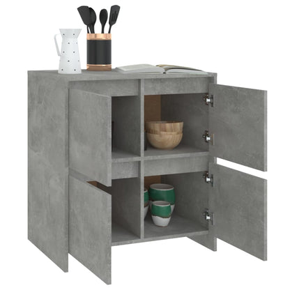 vidaXL Buffet gris béton 70x41x75 cm en bois d'ingénierie