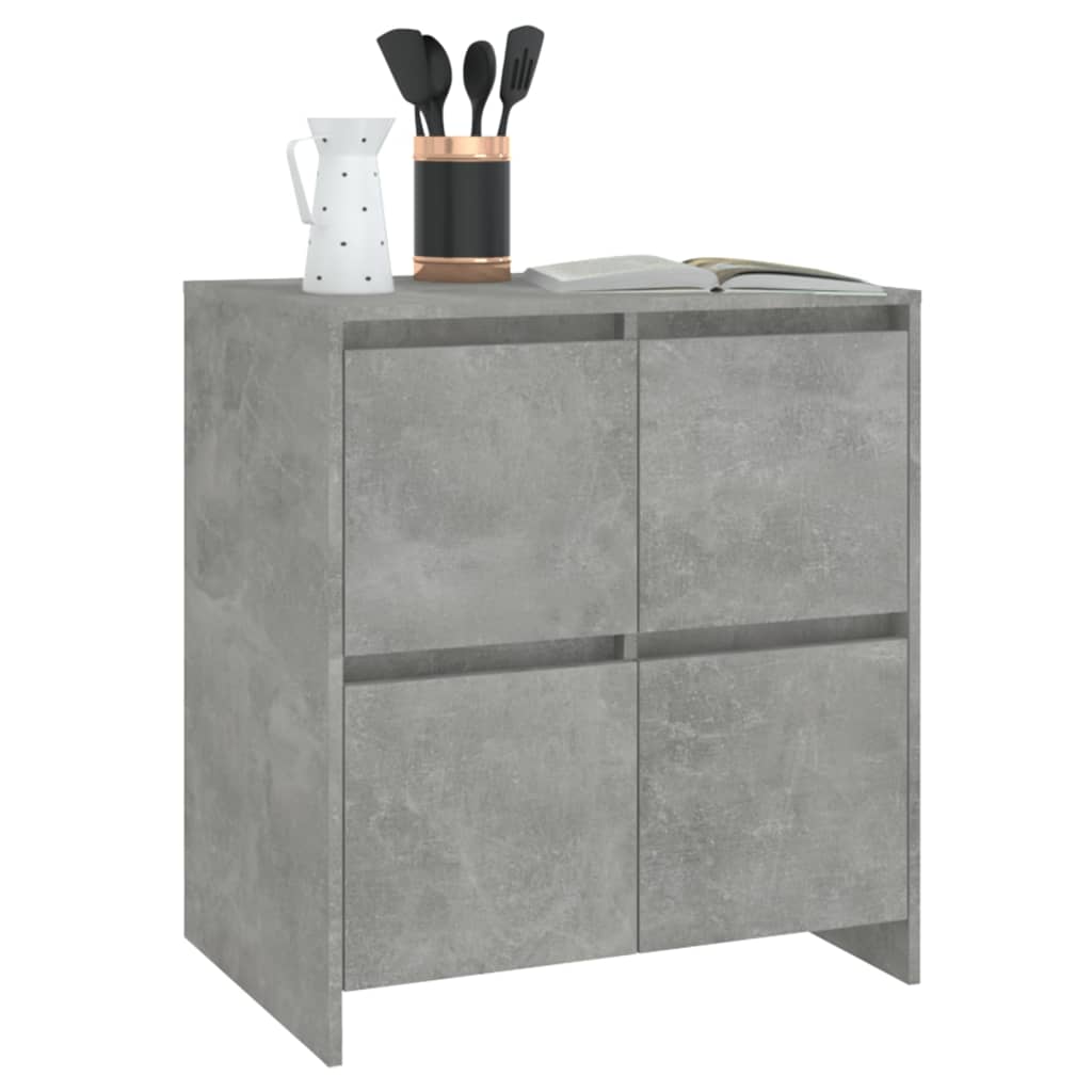vidaXL Buffet gris béton 70x41x75 cm en bois d'ingénierie