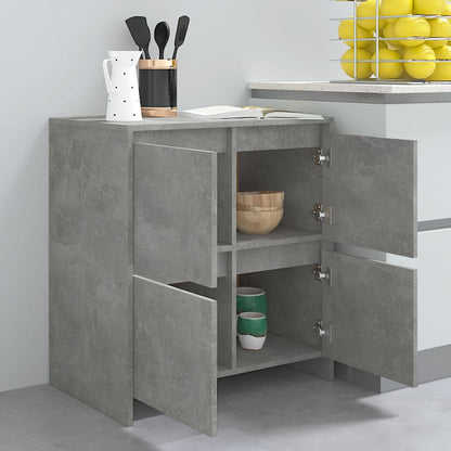 vidaXL Buffet gris béton 70x41x75 cm en bois d'ingénierie