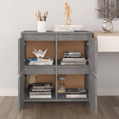 vidaXL Buffet gris béton 70x41x75 cm en bois d'ingénierie