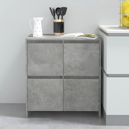 vidaXL Buffet gris béton 70x41x75 cm en bois d'ingénierie