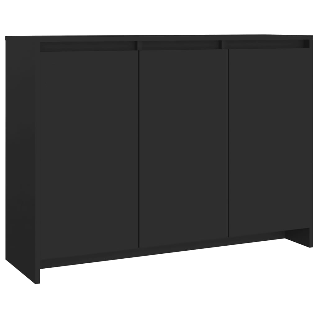 vidaXL Buffet noir 102x33x75 cm Bois d'ingénierie