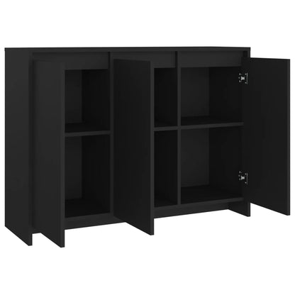 vidaXL Buffet noir 102x33x75 cm Bois d'ingénierie