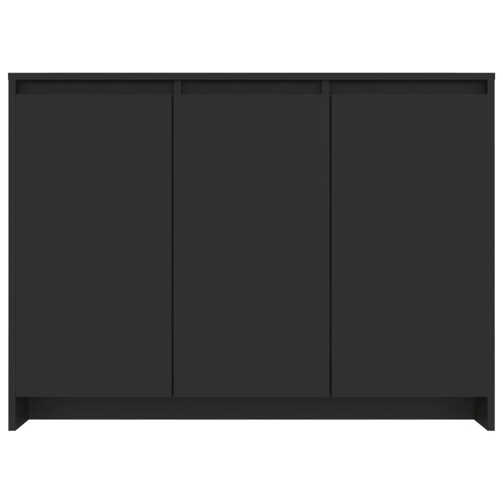 vidaXL Buffet noir 102x33x75 cm Bois d'ingénierie