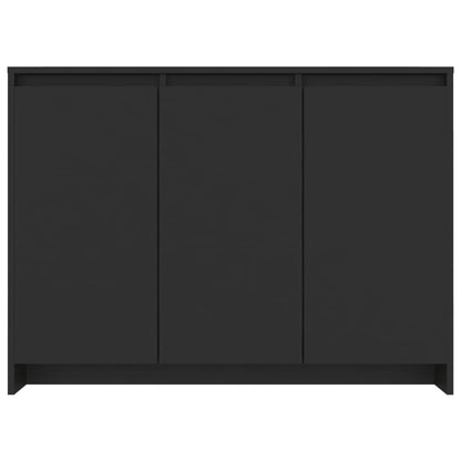 vidaXL Buffet noir 102x33x75 cm Bois d'ingénierie