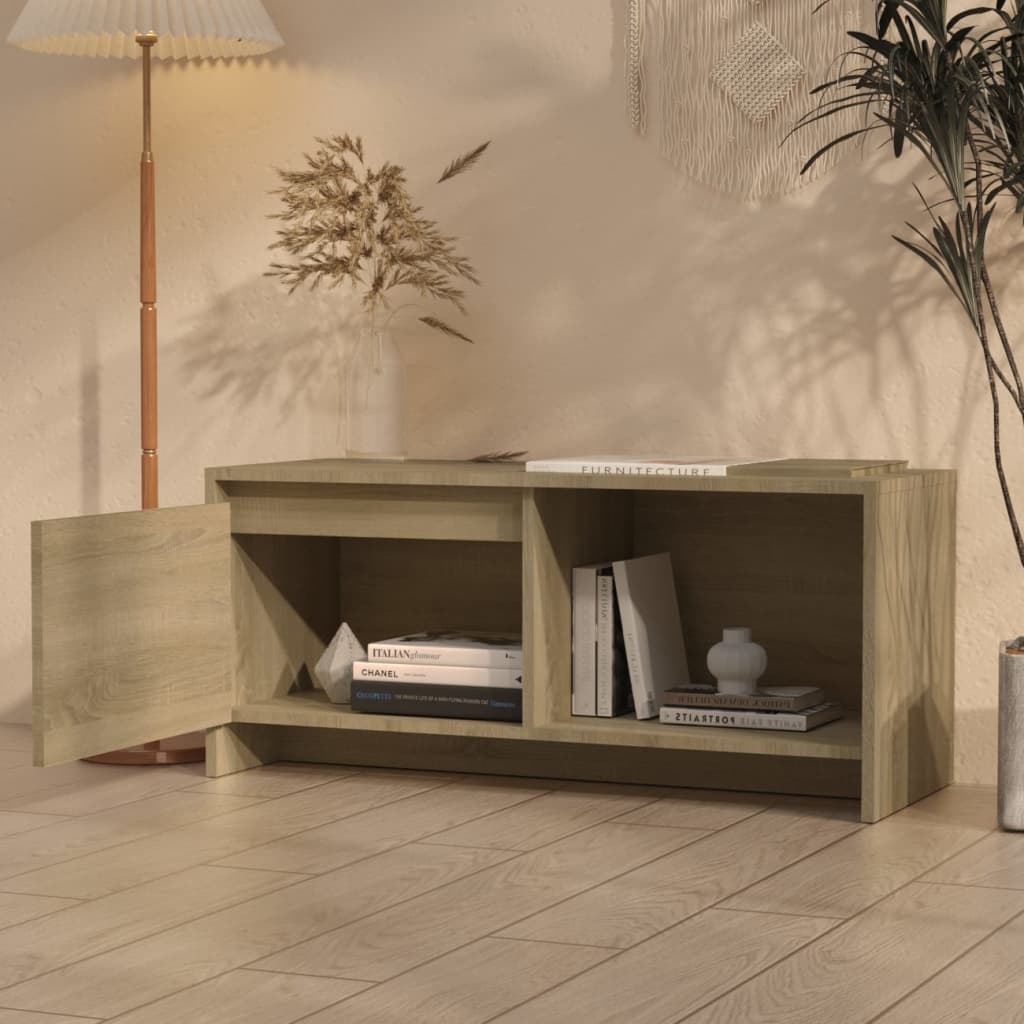 Meuble TV vidaXL chêne Sonoma 90x35x40 cm en bois d'ingénierie