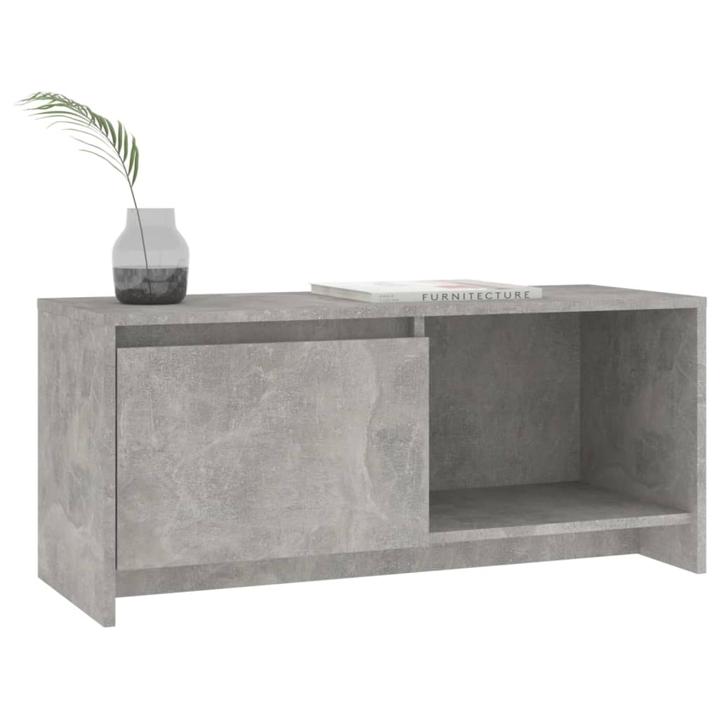 vidaXL Meuble TV Gris béton 90x35x40 cm Bois d'ingénierie