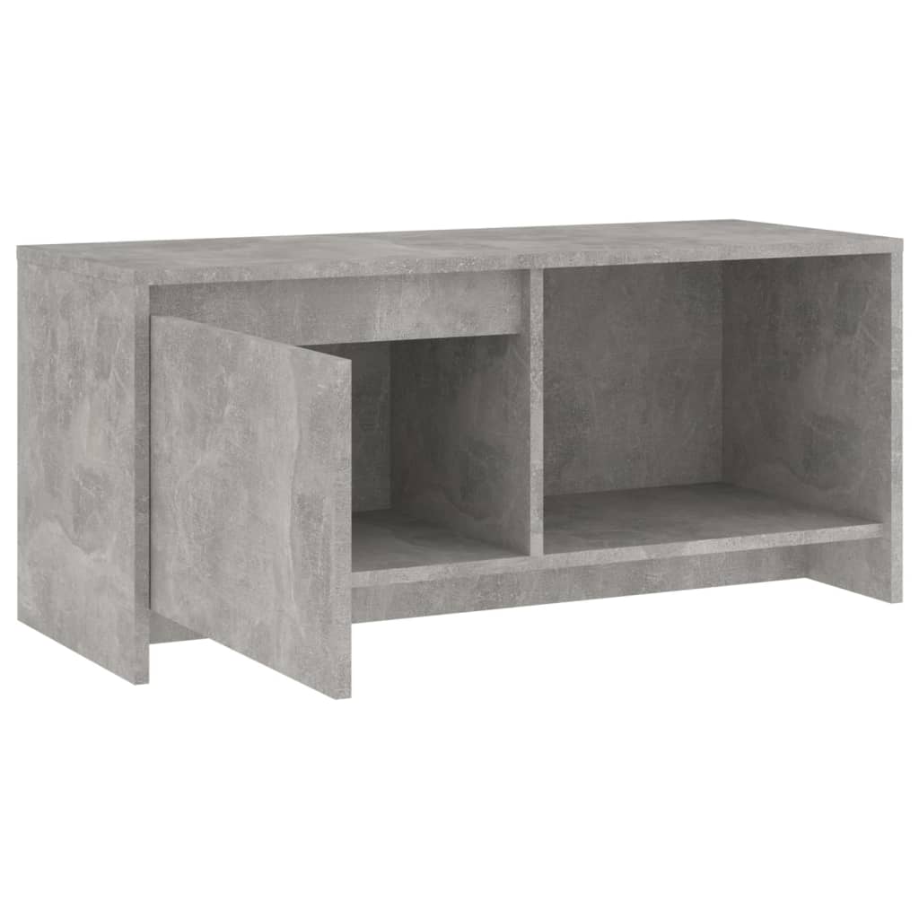 vidaXL Meuble TV Gris béton 90x35x40 cm Bois d'ingénierie