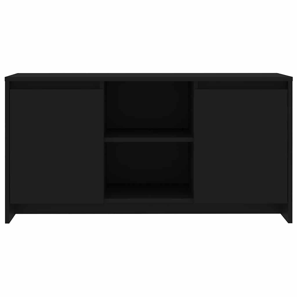 vidaXL Meuble TV Noir 102x37,5x52,5 cm Bois d'ingénierie