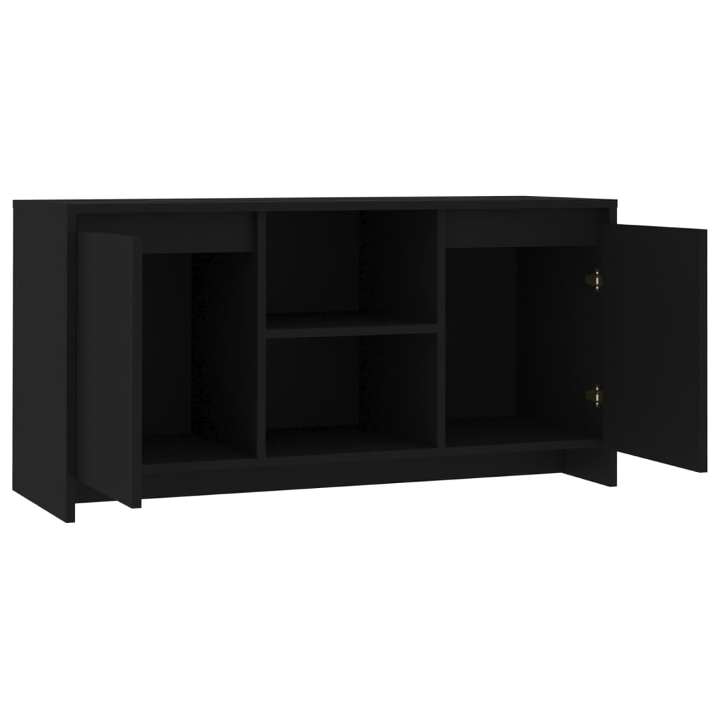 vidaXL Meuble TV Noir 102x37,5x52,5 cm Bois d'ingénierie