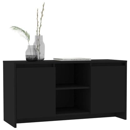 vidaXL Meuble TV Noir 102x37,5x52,5 cm Bois d'ingénierie