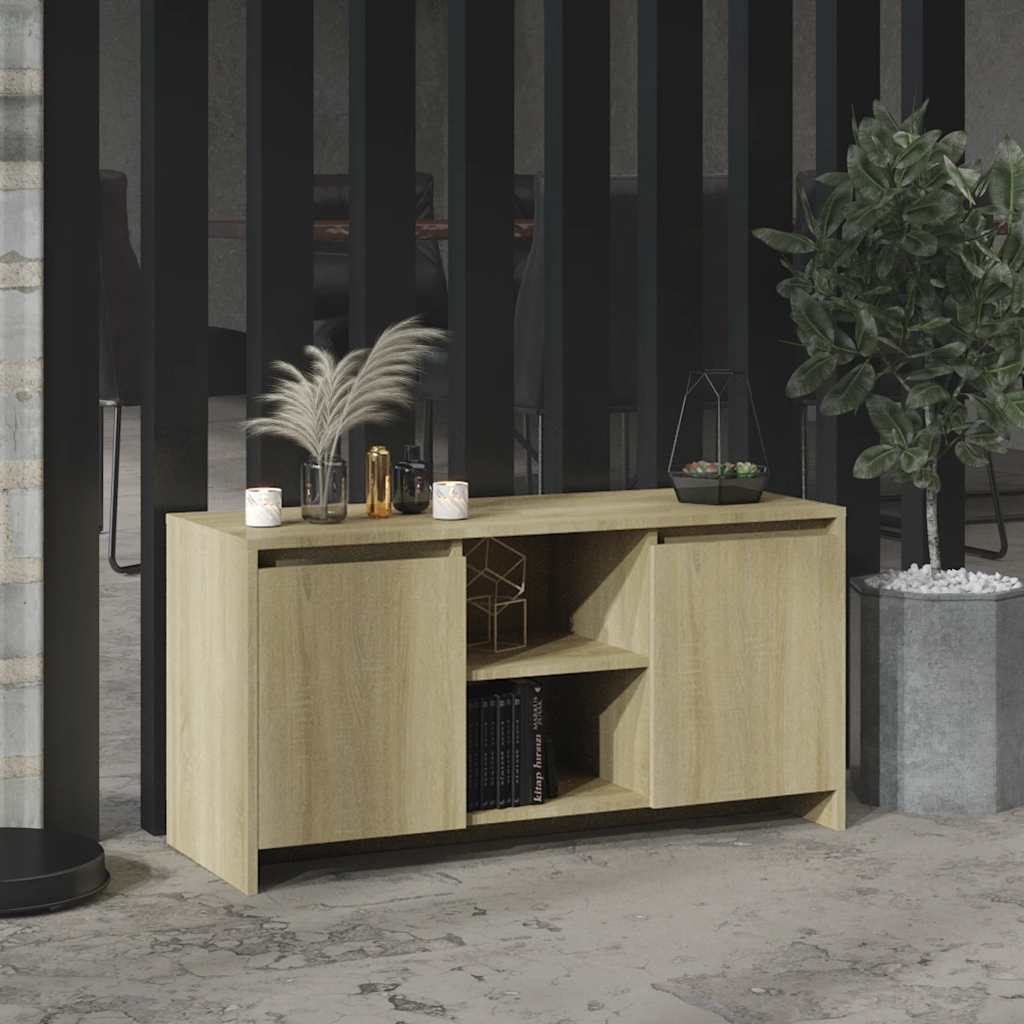 vidaXL Meuble TV chêne sonoma 102x37,5x52,5 cm bois d'ingénierie