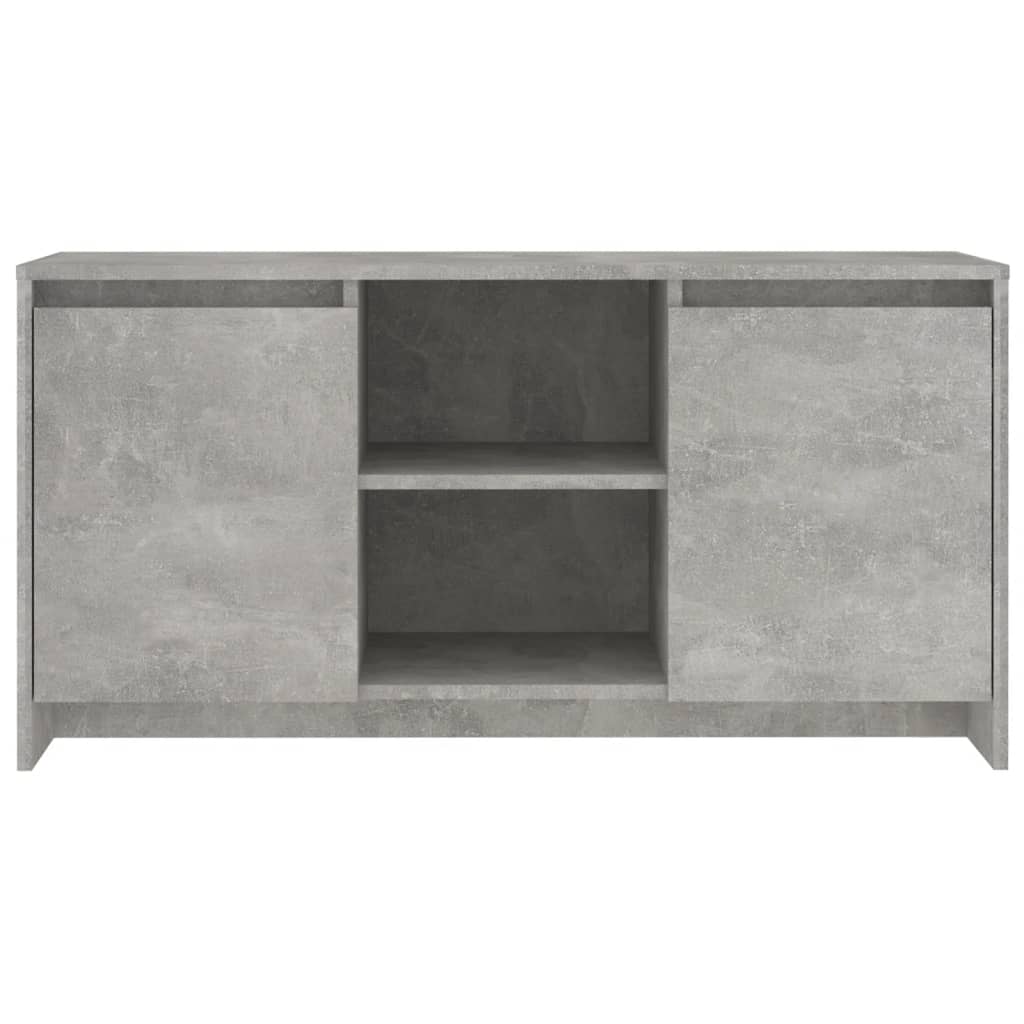 vidaXL Meuble TV Gris béton 102x37,5x52,5 cm Bois d'ingénierie