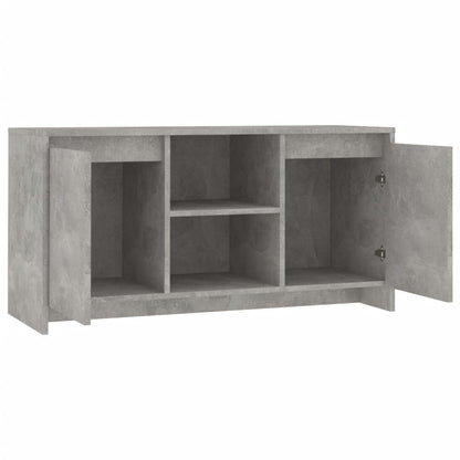 vidaXL Meuble TV Gris béton 102x37,5x52,5 cm Bois d'ingénierie