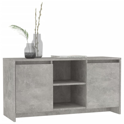 vidaXL Meuble TV Gris béton 102x37,5x52,5 cm Bois d'ingénierie