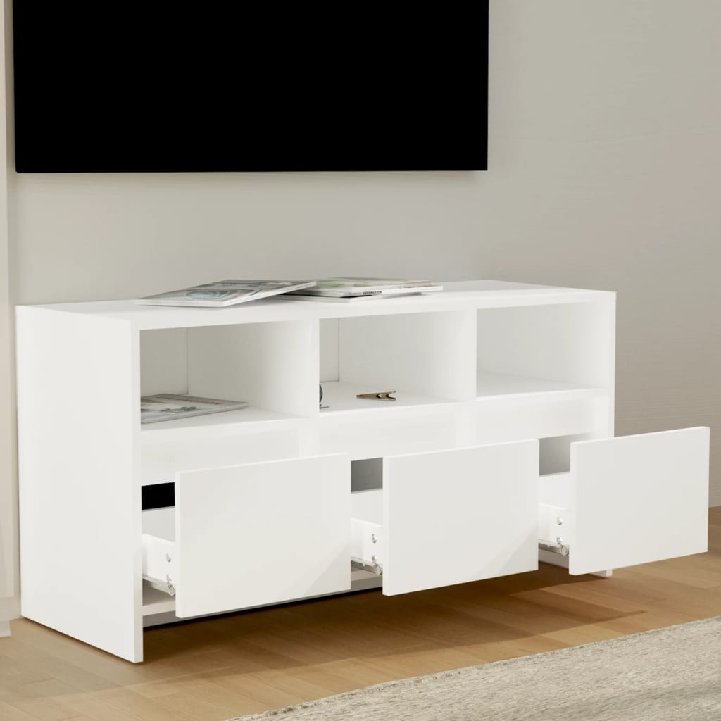 vidaXL TV-Schrank Weiß 102x37,5x52,5 cm Holzwerkstoff