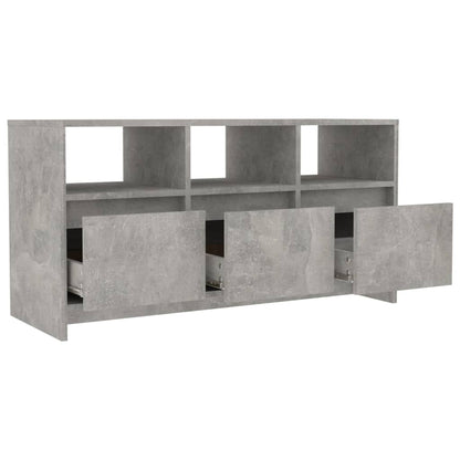 vidaXL Meuble TV Gris béton 102x37,5x52,5 cm Bois d'ingénierie