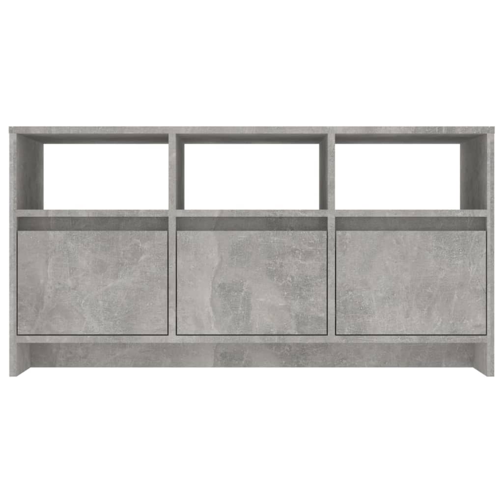 vidaXL Meuble TV Gris béton 102x37,5x52,5 cm Bois d'ingénierie