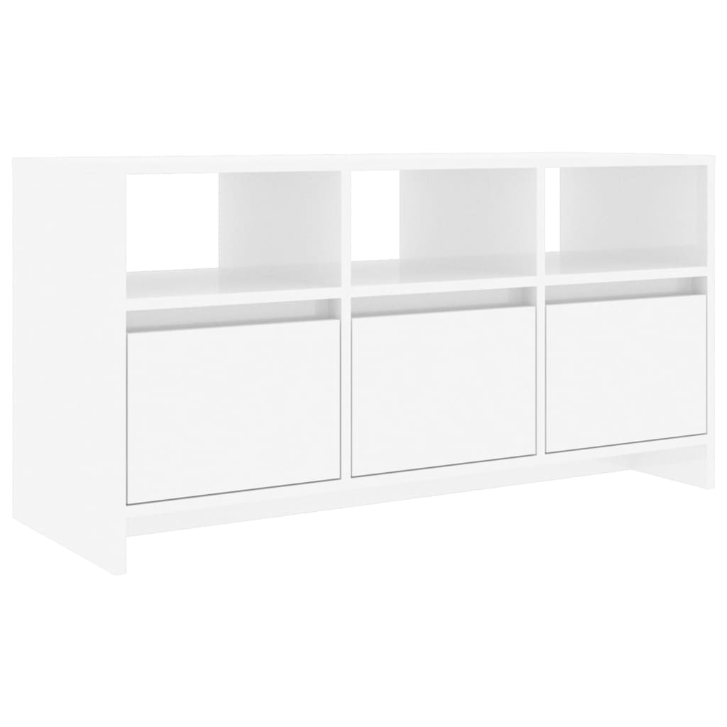 vidaXL TV-Schrank Hochglanz-Weiß 102x37,5x52,5 cm Holzwerkstoff