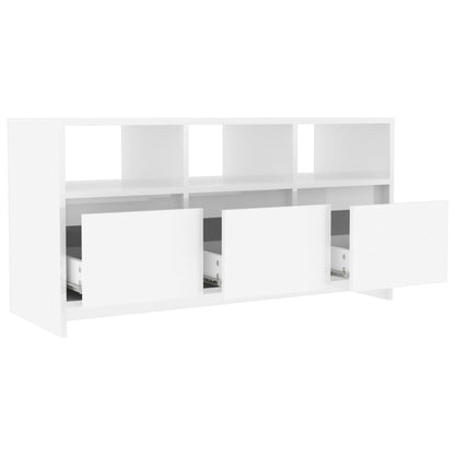 vidaXL TV-Schrank Hochglanz-Weiß 102x37,5x52,5 cm Holzwerkstoff